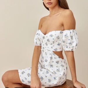 NWT REFORMATION emilia linen dress in Blaire floral size 12